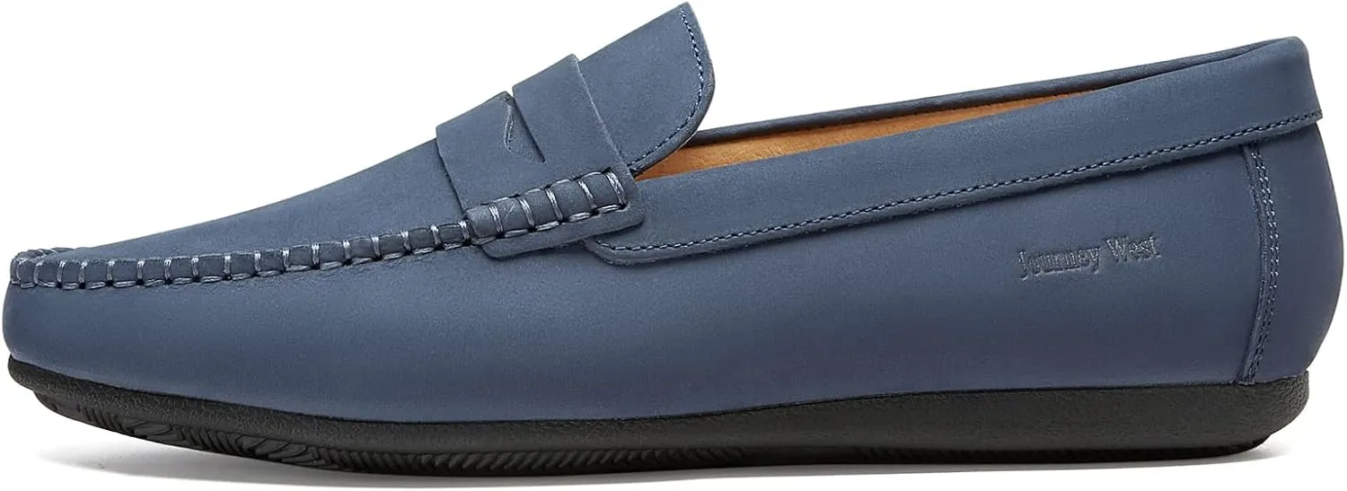 Mens Casual Loafer Shoes Genuine Leather Driver Driving Style Moccasins Classic Comfortable Slip On Penny Loafers for Men