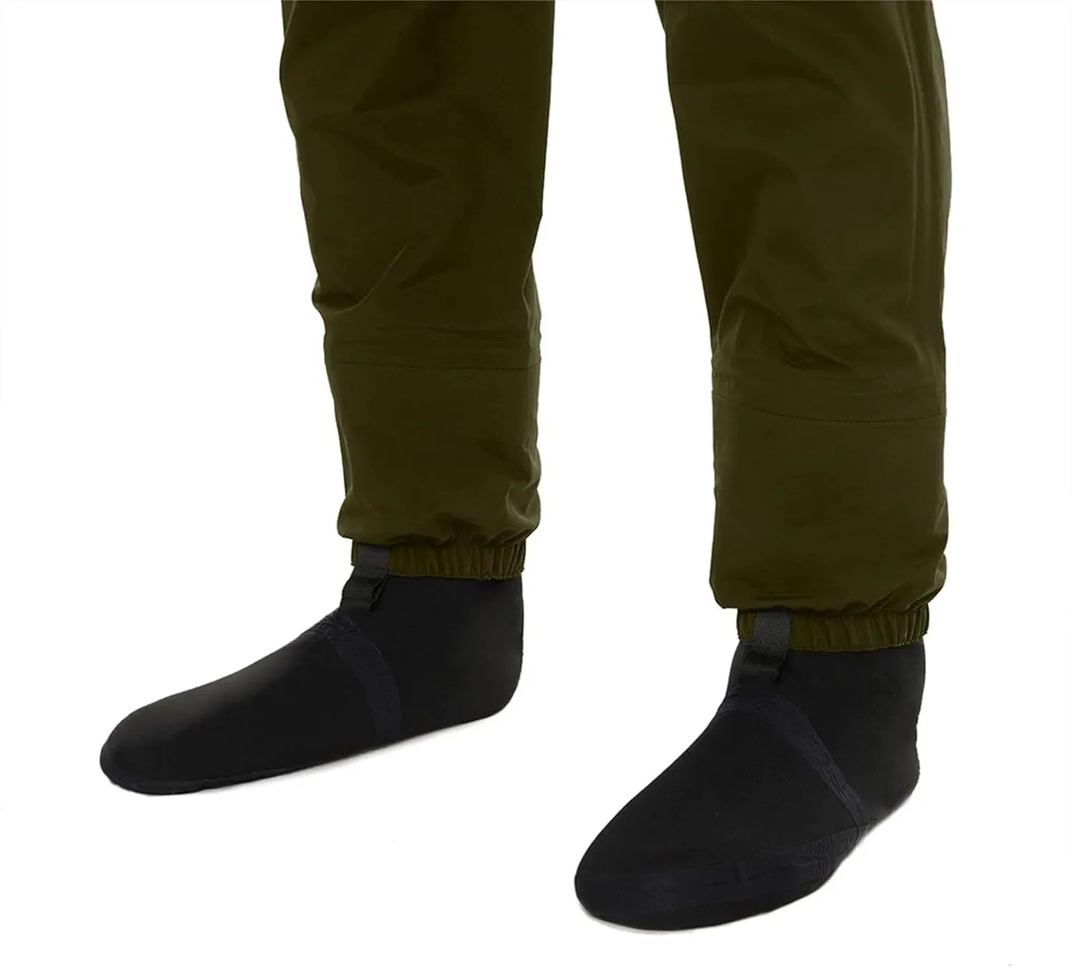 Men's Durable Fishing Waders - Layered Fabric with Integrated Sock Design