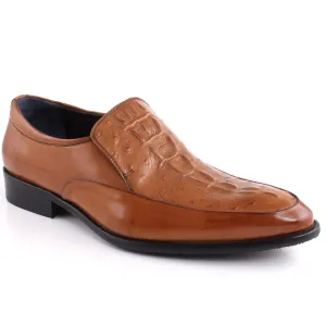 Men’s “LEROY” Textured Moc Toe Slip On Loafer Shoes