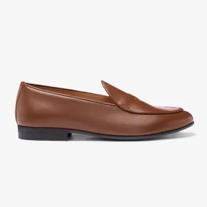 Men's Light Brown Leather Milano Loafer From Del Toro Shoes