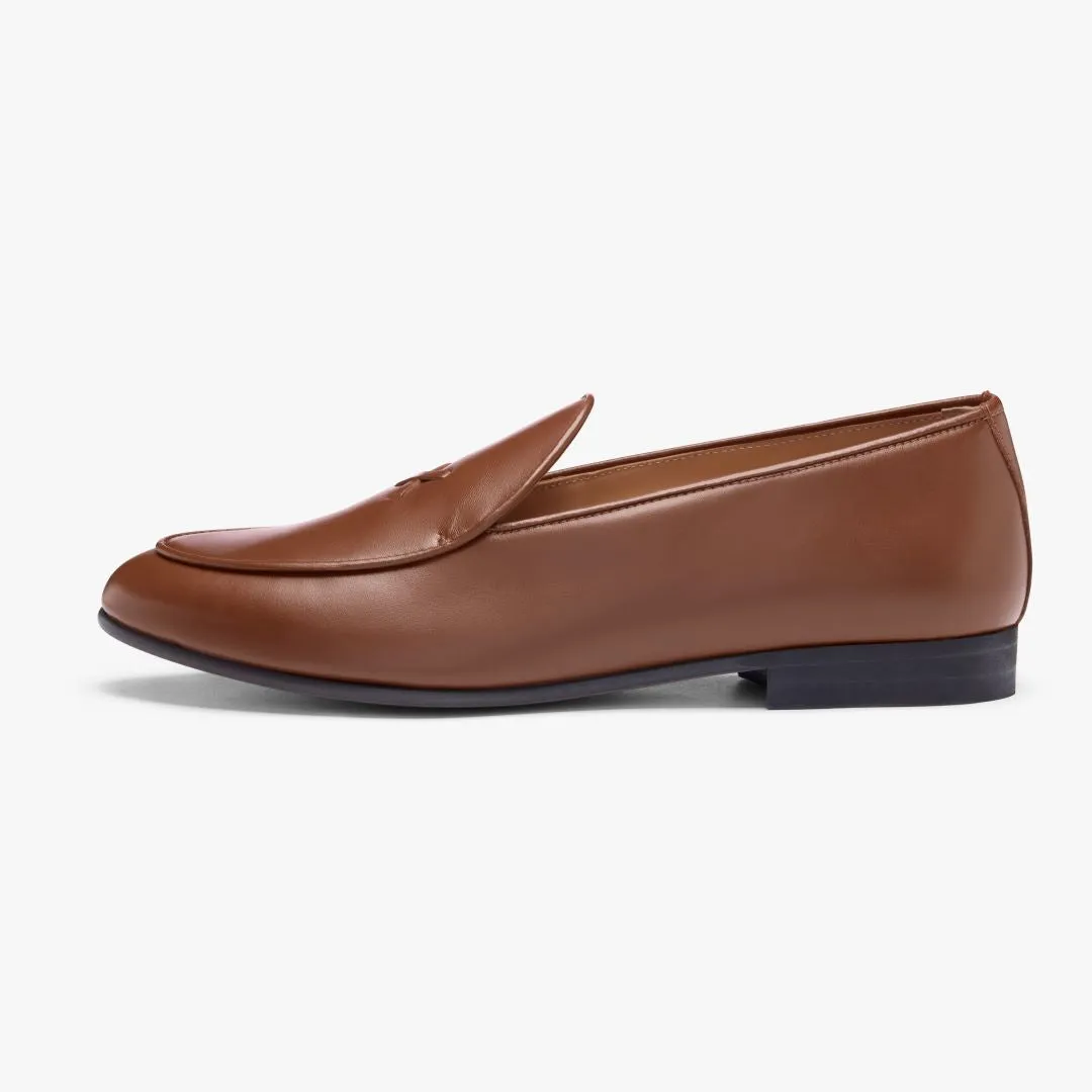 Men's Light Brown Leather Milano Loafer From Del Toro Shoes