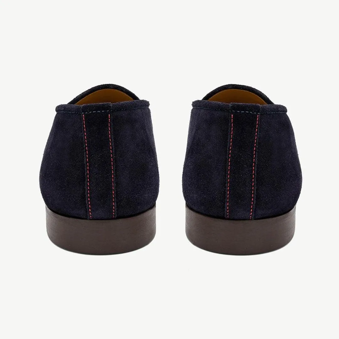 Men's Navy Suede Milano Loafer From Del Toro Shoes