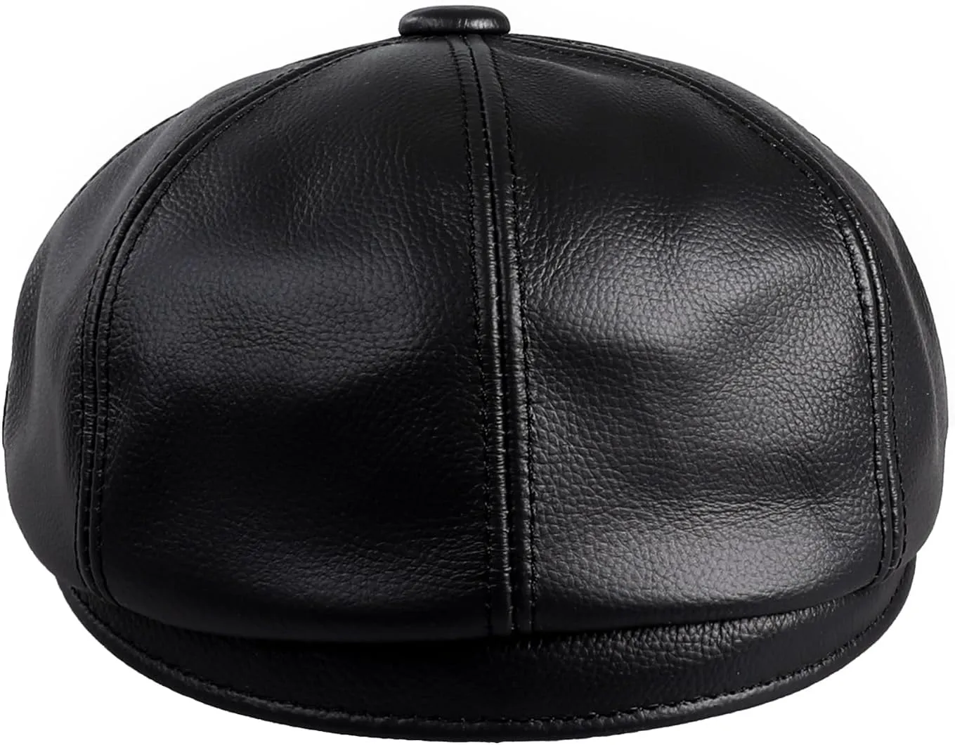 Men's Newsboy Flat Cap 100% Genuine Cowhide Leather Gatsby Ivy Golf Cabbie Hat