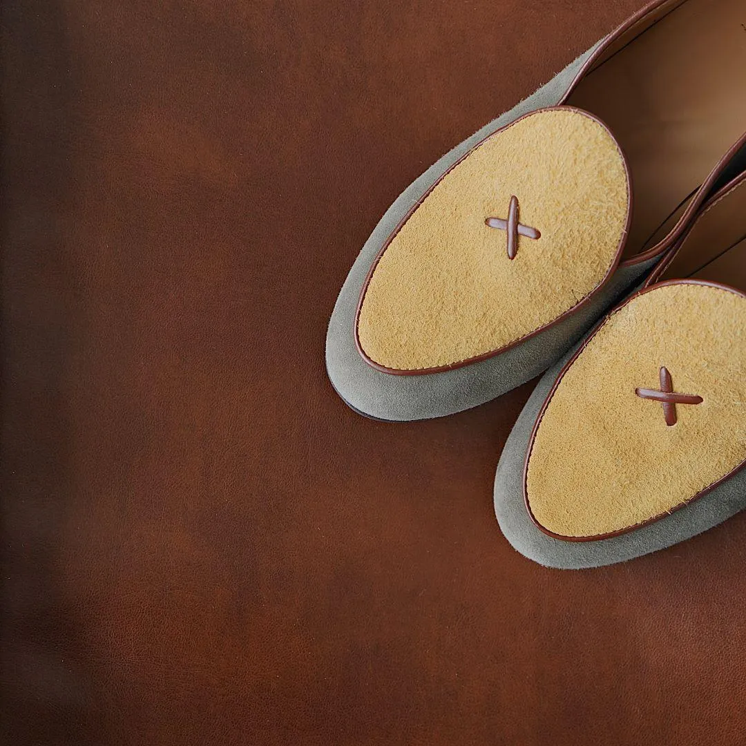 Men's Olive Textured Tan Milano Loafer From Del Toro Shoes