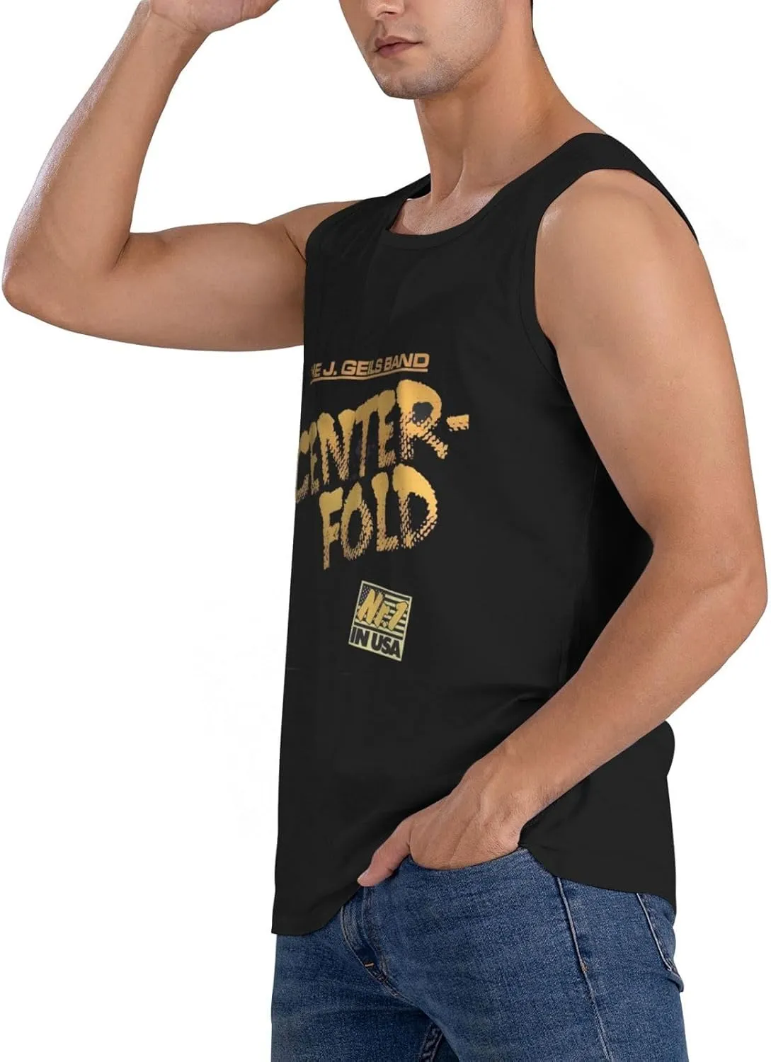 Men's Quick-Drying Cotton Sleeveless Shirt Versatile Close-Fitting Durable Rround Neck Singlet