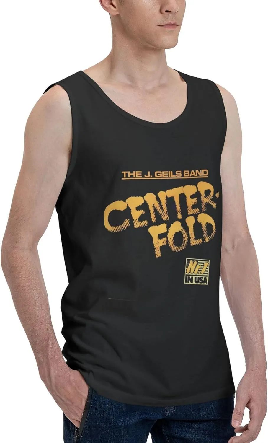 Men's Quick-Drying Cotton Sleeveless Shirt Versatile Close-Fitting Durable Rround Neck Singlet