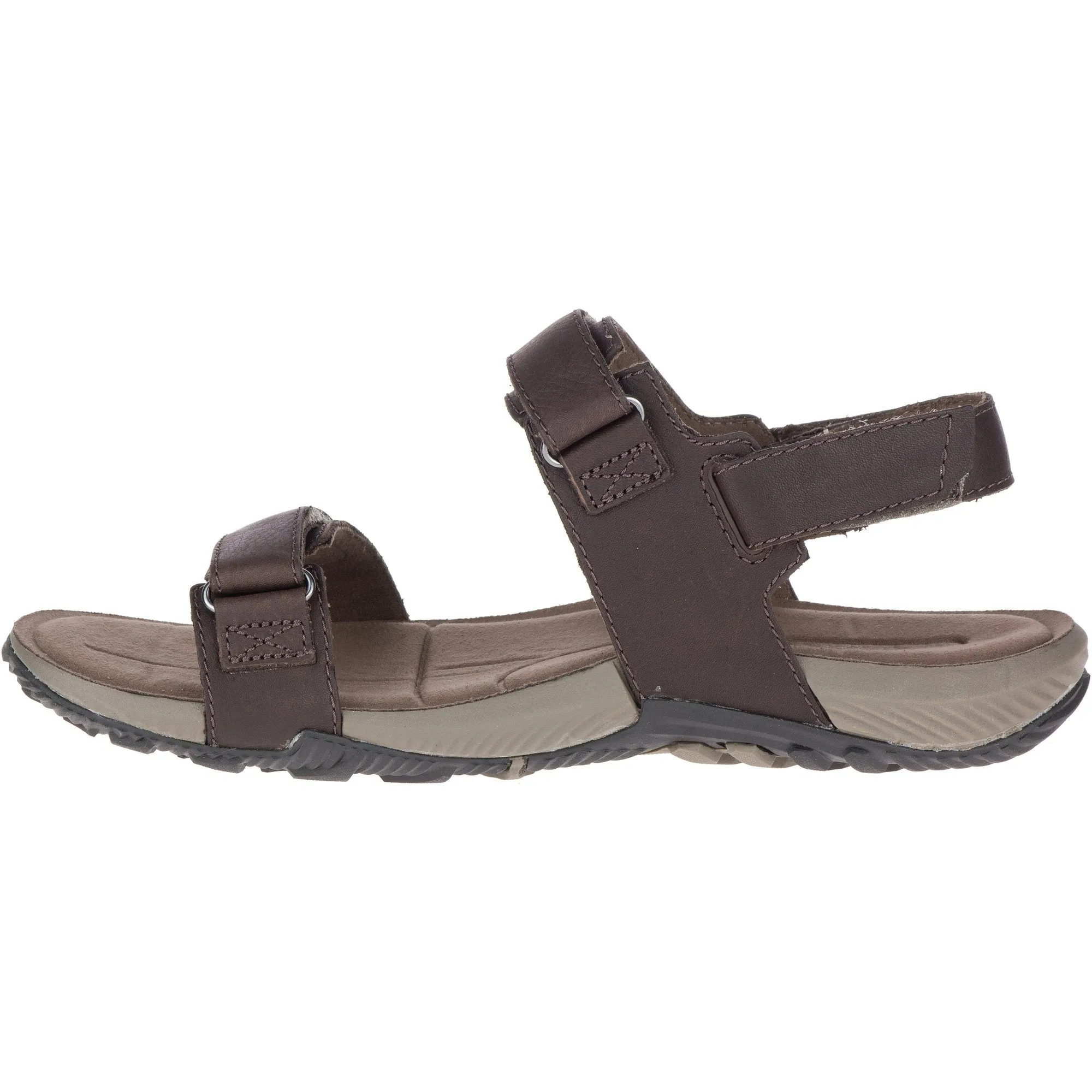 Merrell Mens Terrant Backstrap Leather Brown Sandal