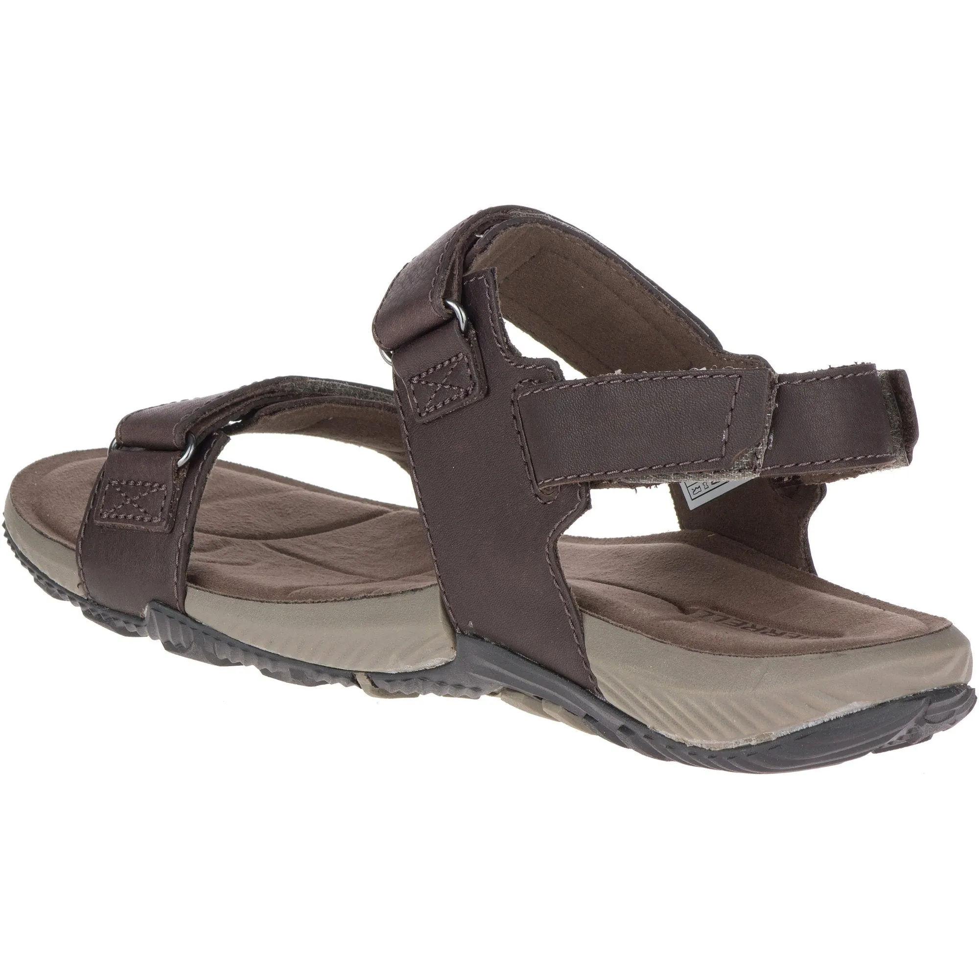 Merrell Mens Terrant Backstrap Leather Brown Sandal