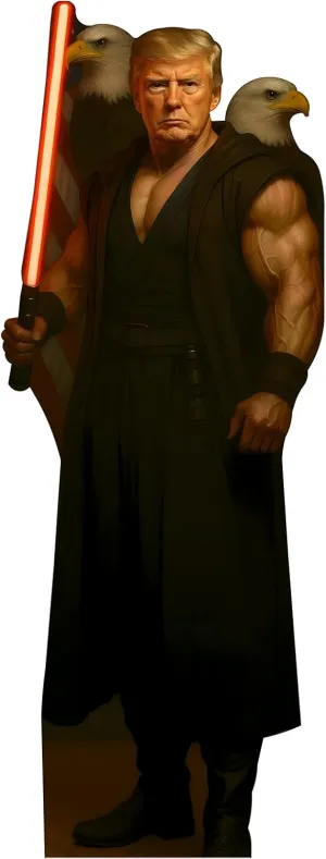 MH38285 Donald J Trump May The Fourth 4th Bald Eagle Saber Rebel 8in Acrylic Standee