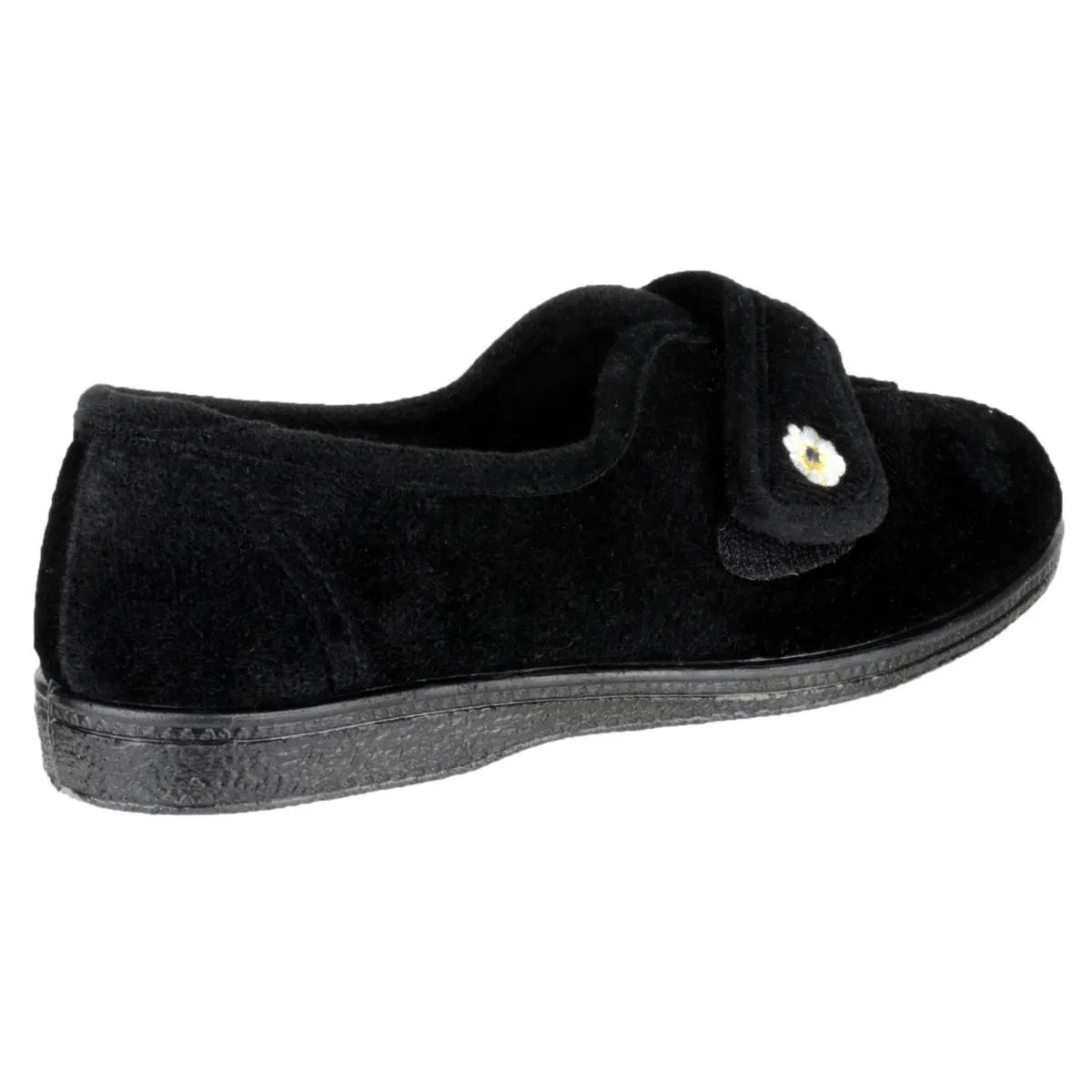 Mirak Andrea Touch Fastening Slipper Black