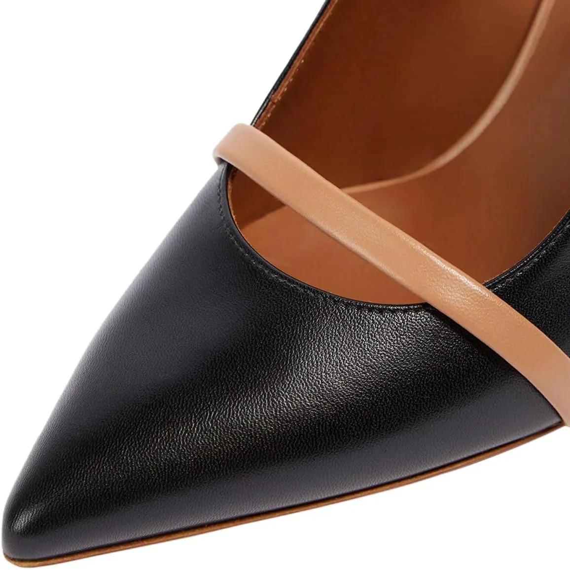 miss left Women Closed Pointed Toe Double Straps Mules Slip On Mid Heels Slide Sandals Party Prom Chic Shoes Size 4-16 US