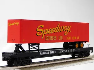 MTH Premier Canadian Pacific Flat CAR W/Trailer O Gauge 20-95642-315059