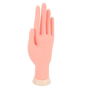 Nail Practice Hand Reusable Nails Tips Art Trainer Hand Fake Mannequin Hand with Embedded Nail Grooves for Manicure, Nail Art Display