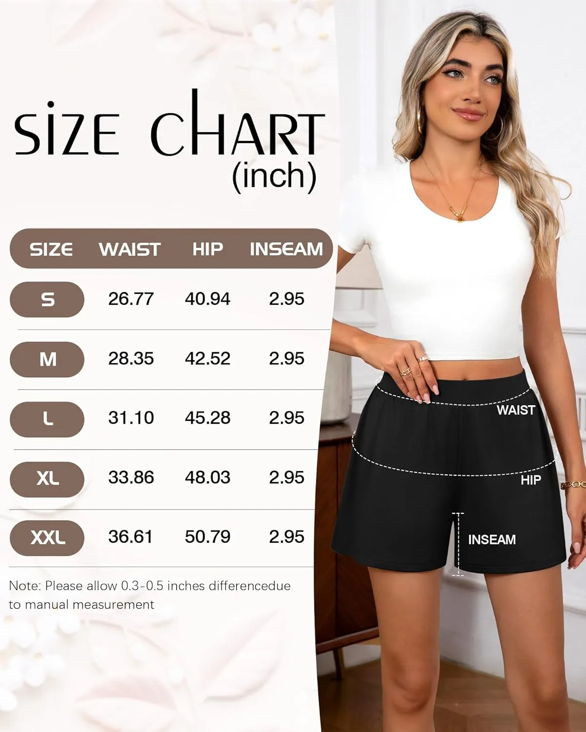 Neer 3 Pack Soft Casual Shorts for Women, Lounge Shorts Comfy Elastic Waist Bottoms for Summer Walking Gym Sleep Indoor