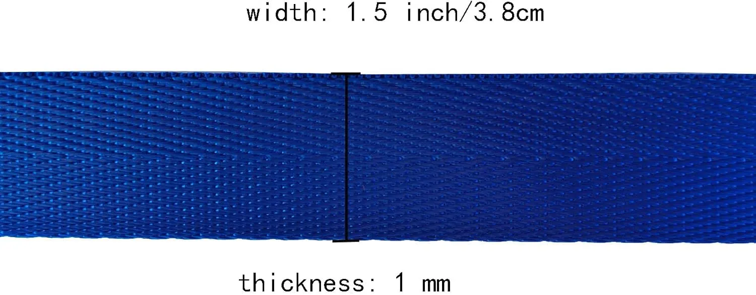 Nylon Webbing 1 Inch 1.5 Inch Durable Flat Nylon Strap Belt Mixed Color for Backpack,Cargo Strap,Pet Leash or Collar,Gardening,Craft