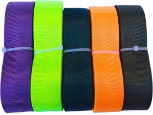 Nylon Webbing 1 Inch 1.5 Inch Durable Flat Nylon Strap Belt Mixed Color for Backpack,Cargo Strap,Pet Leash or Collar,Gardening,Craft