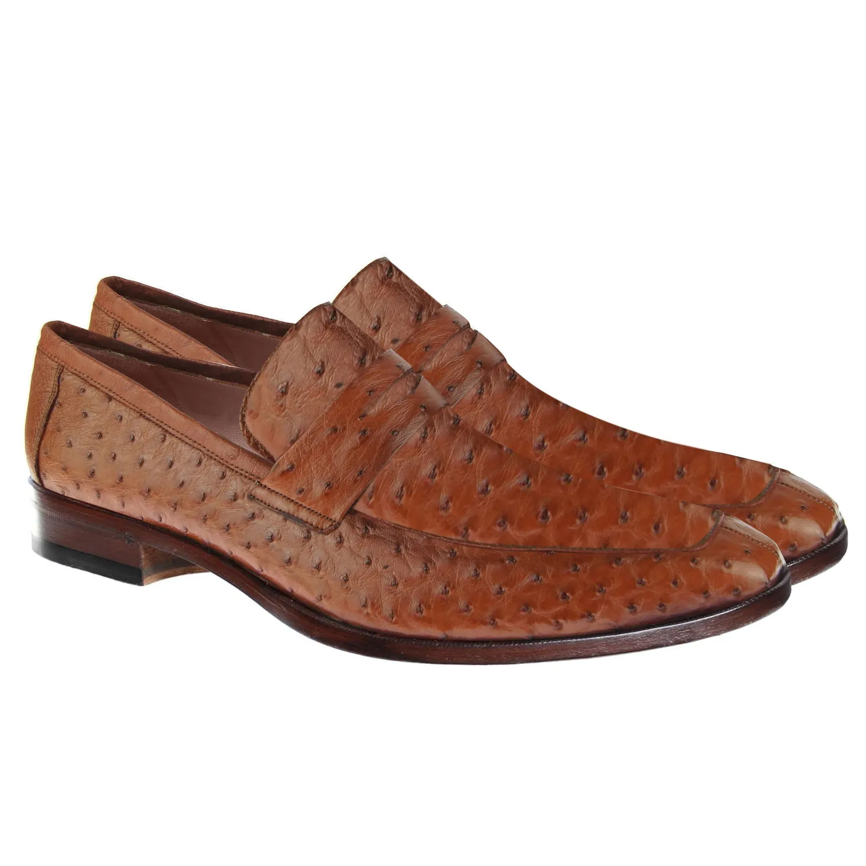 Obeeze Handmade Ostrich Leather Loafers