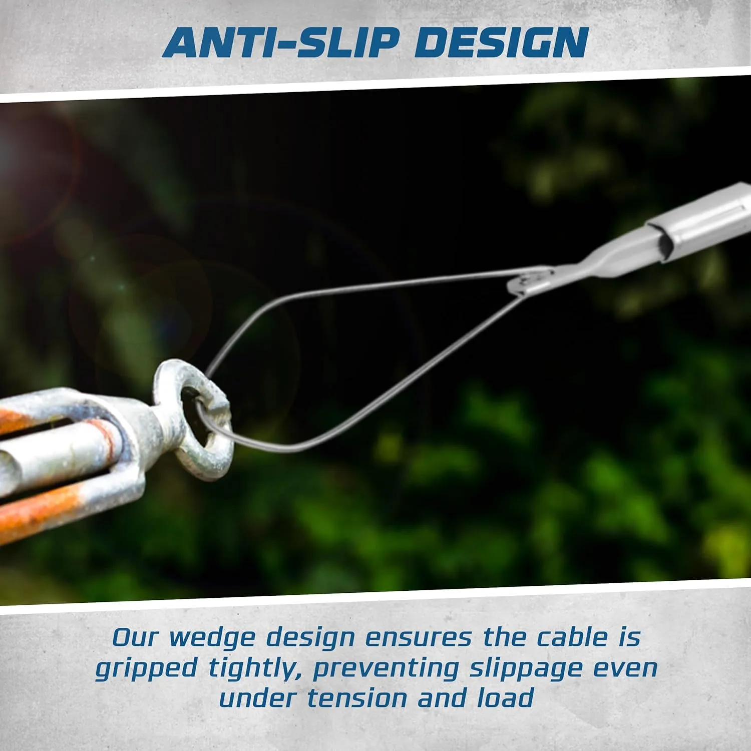 OHLECTRIC 2 Pack - Range 4-1/0 Aluminium Wedge Clamps - Stainless Steel Ball Handle - Secure Locking System - Aerial Cable Tightening & Sag Prevention - Durable Clamp