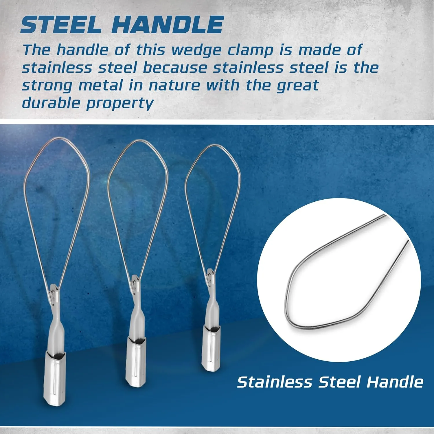 OHLECTRIC 2 Pack - Range 4-1/0 Aluminium Wedge Clamps - Stainless Steel Ball Handle - Secure Locking System - Aerial Cable Tightening & Sag Prevention - Durable Clamp