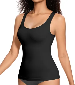 ONEW Shapewear Camisoles Seamless Tummy Control Compression Tank Tops Waist Trainer Body Shaper for Women