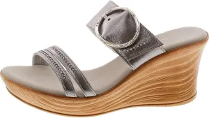 ONEX Women's Cynthia Wedge Sandal,Pewter,7
