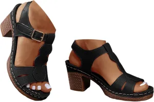 Orthopedic Wedge Sandals for Women Summer Dressy 2025 Chunky Heel Sandal Trendy Open Toe Shoes Adjustable Ankle Strap Arch Support Wedges Shoes