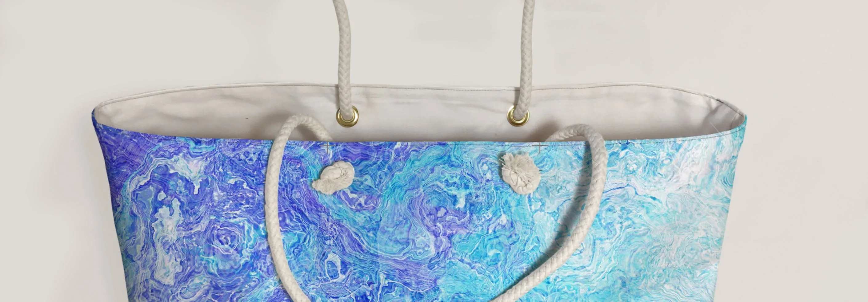 Oversized Tote, Blue Movement