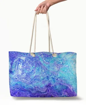 Oversized Tote, Blue Movement