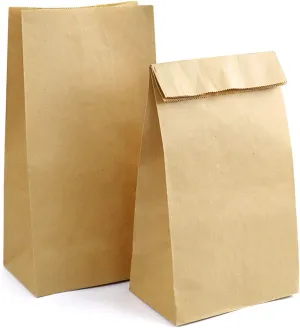 Paper Lunch Bags, Kslong 50pcs Brown Paper Bag 6 Lb 6.1x3.9x11.8" Durable Kraft bags Grocery Bag Bakery Bread Sandwich bag Shopping Party Favor Gift Wrapping Bags Bulk(Brown 8)