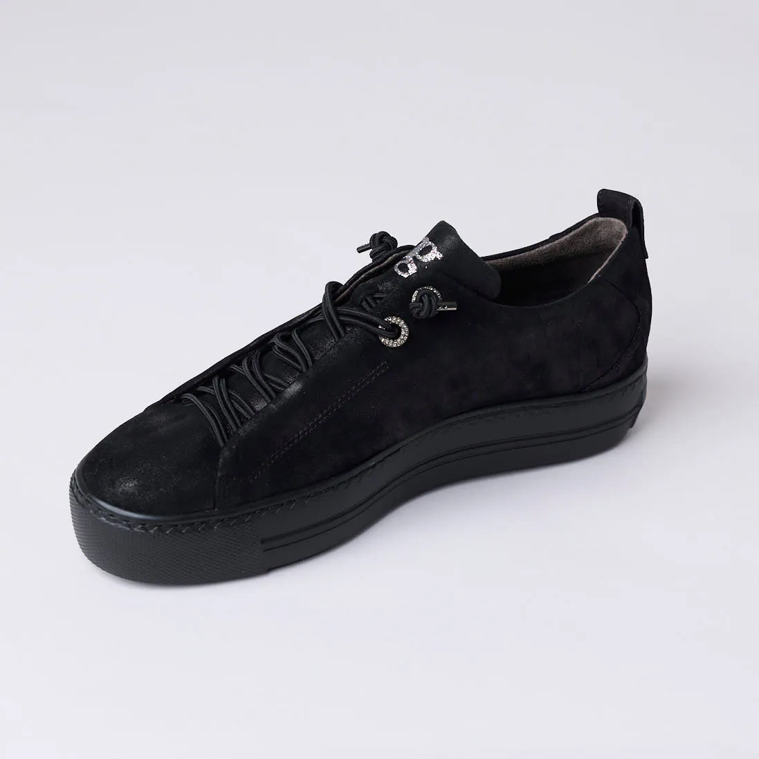 Paul Green Black Suede Leather Trainers