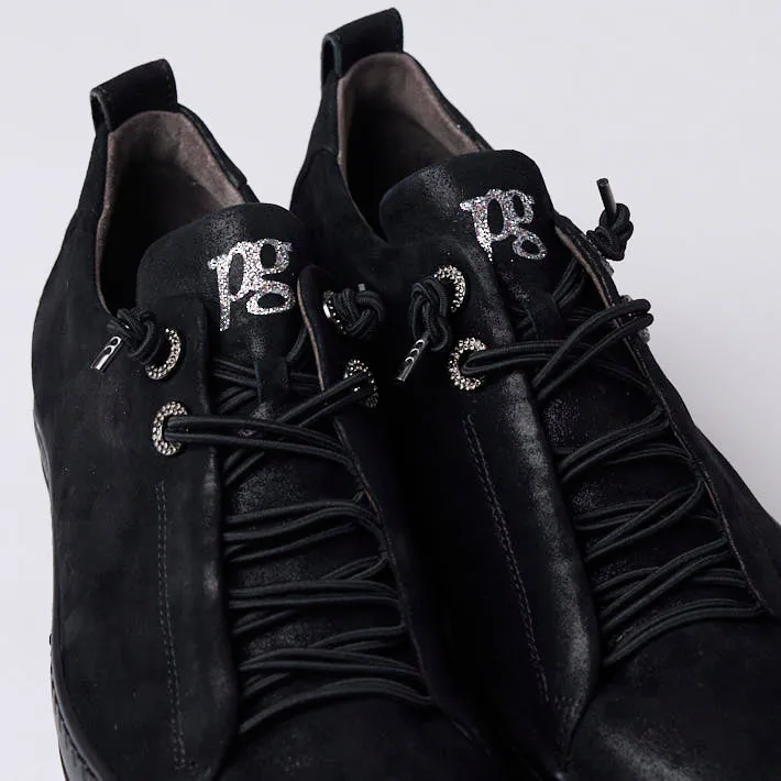 Paul Green Black Suede Leather Trainers