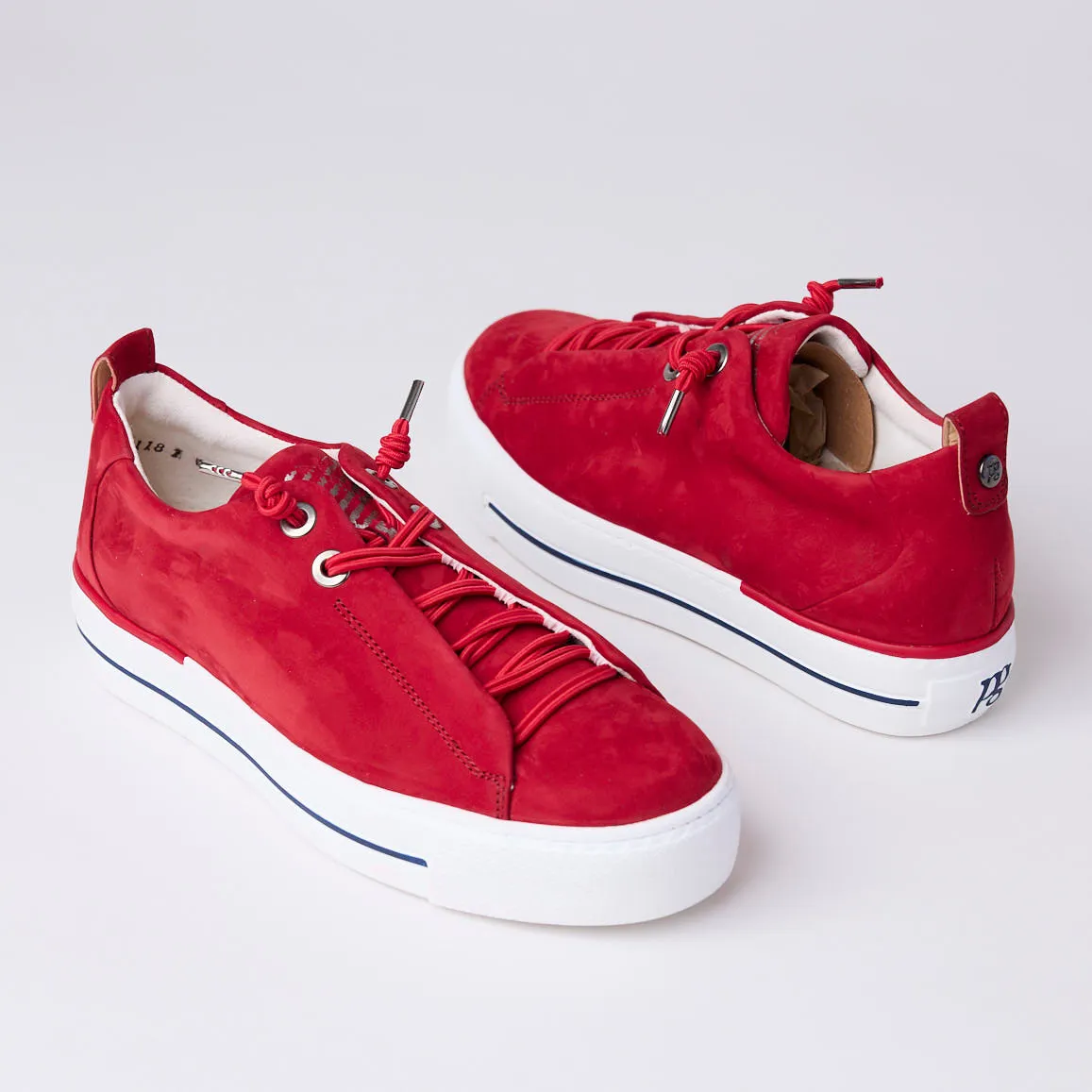 Paul Green Red Suede Leather Trainers