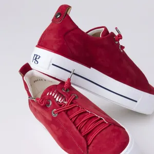 Paul Green Red Suede Leather Trainers