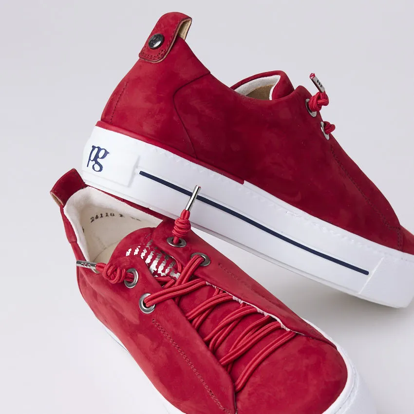 Paul Green Red Suede Leather Trainers