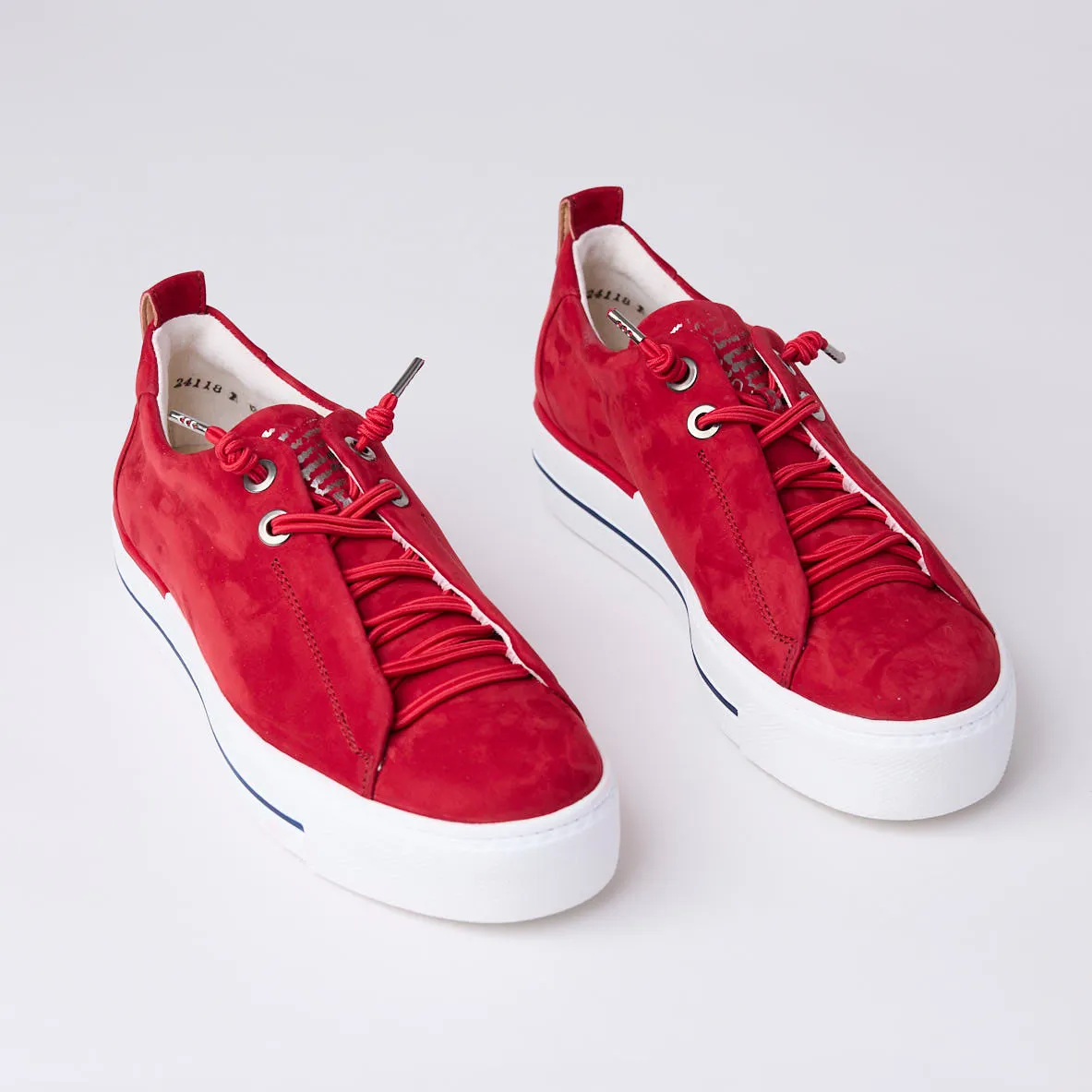 Paul Green Red Suede Leather Trainers