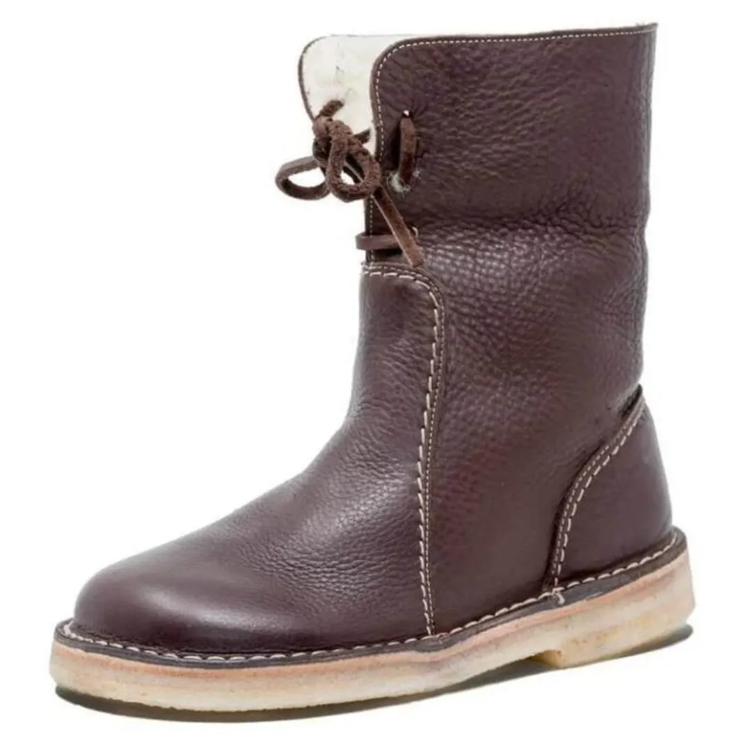 Pearl - Casual Ankle High Flat Boots - Non-Slip & Flexible