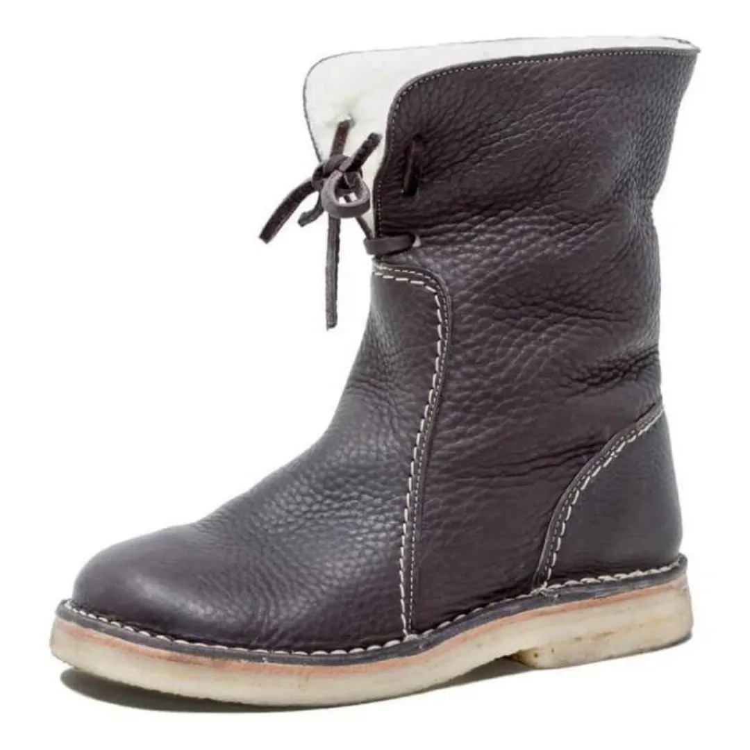 Pearl - Casual Ankle High Flat Boots - Non-Slip & Flexible