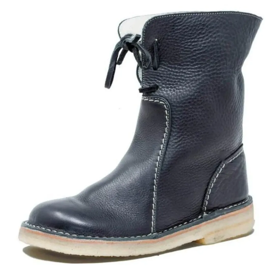 Pearl - Casual Ankle High Flat Boots - Non-Slip & Flexible