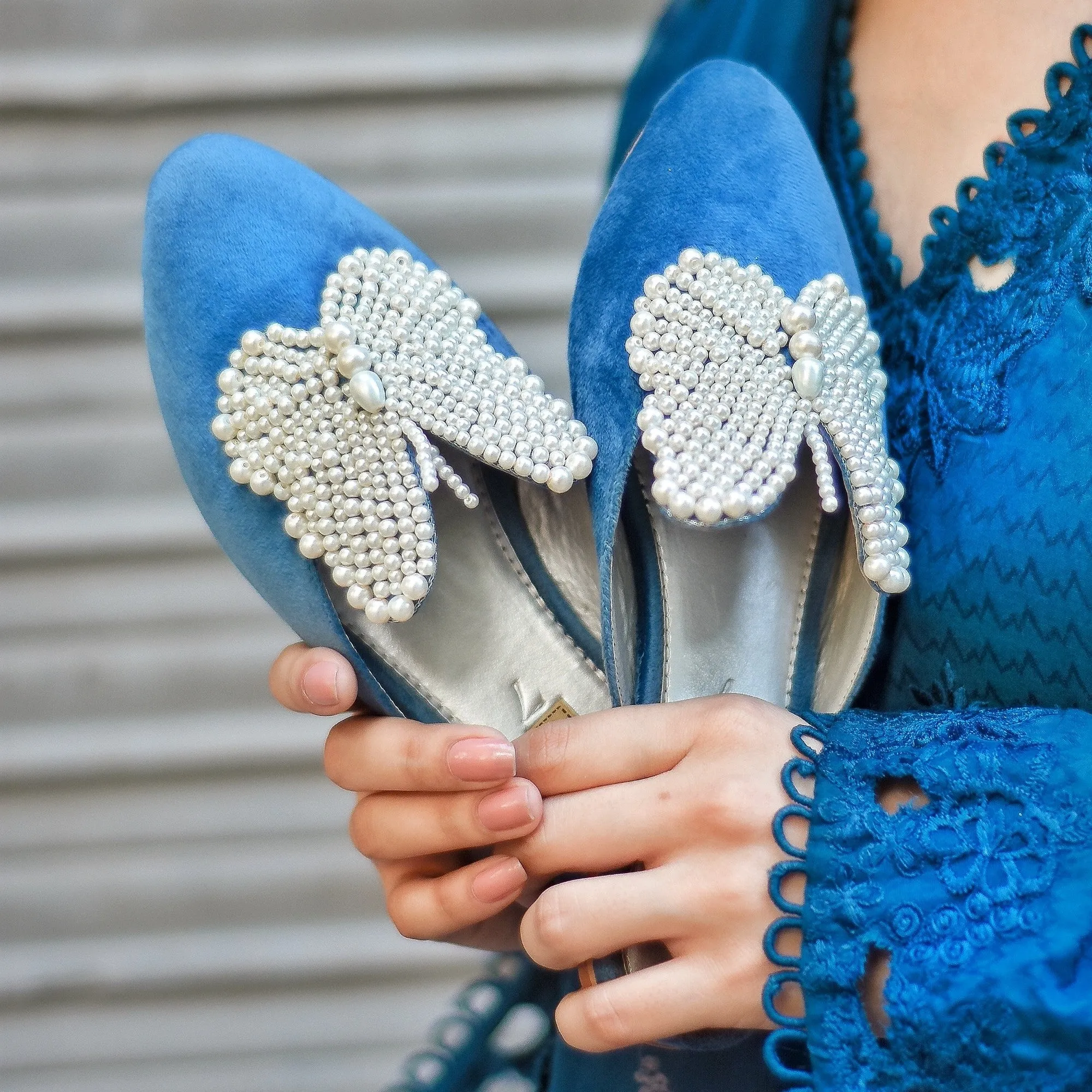 Pearly Butterfly Mule