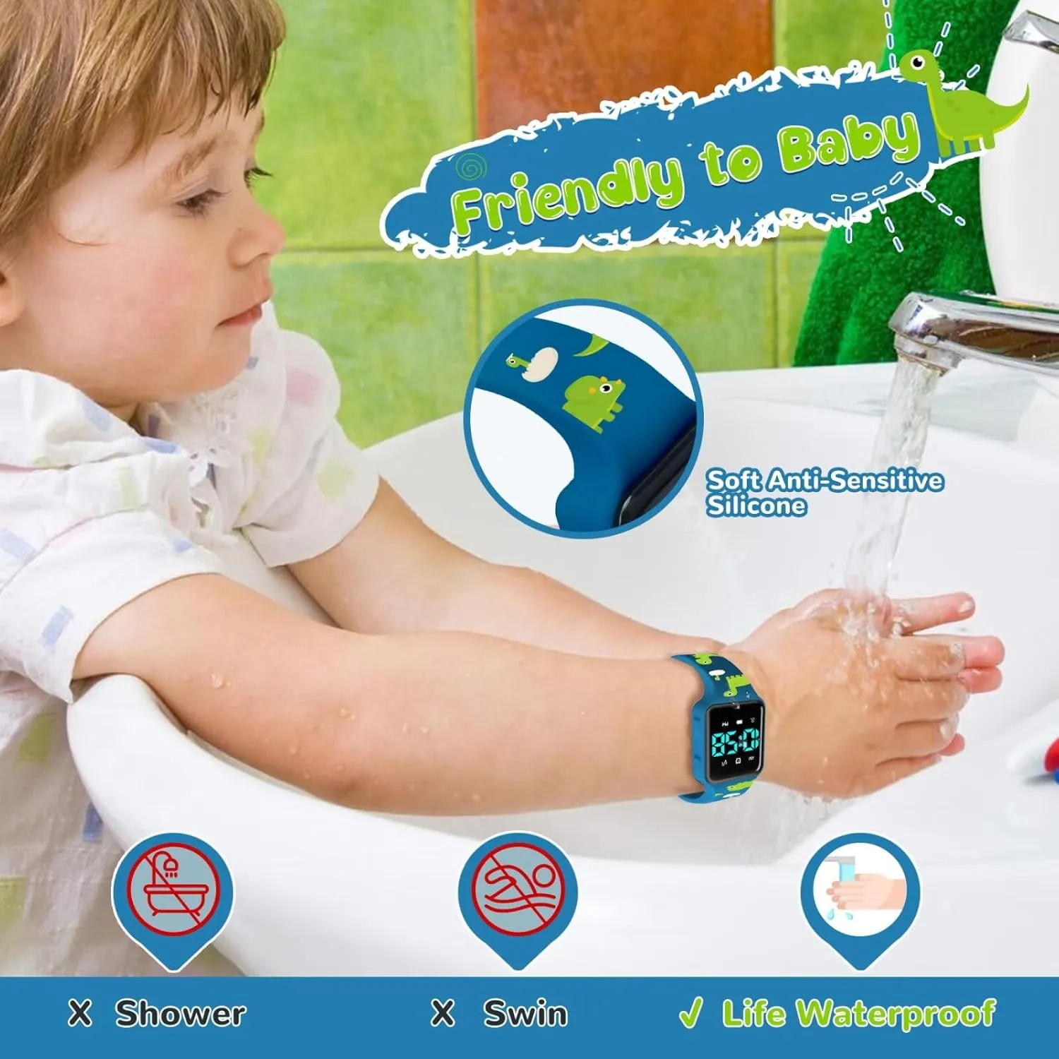 Potty Training Watch for Toddler with Countdown, Alarms, Music or Vibration Alerts - Waterproof Toddler Toilet Trainer for Boys & Girls Ages 2-9