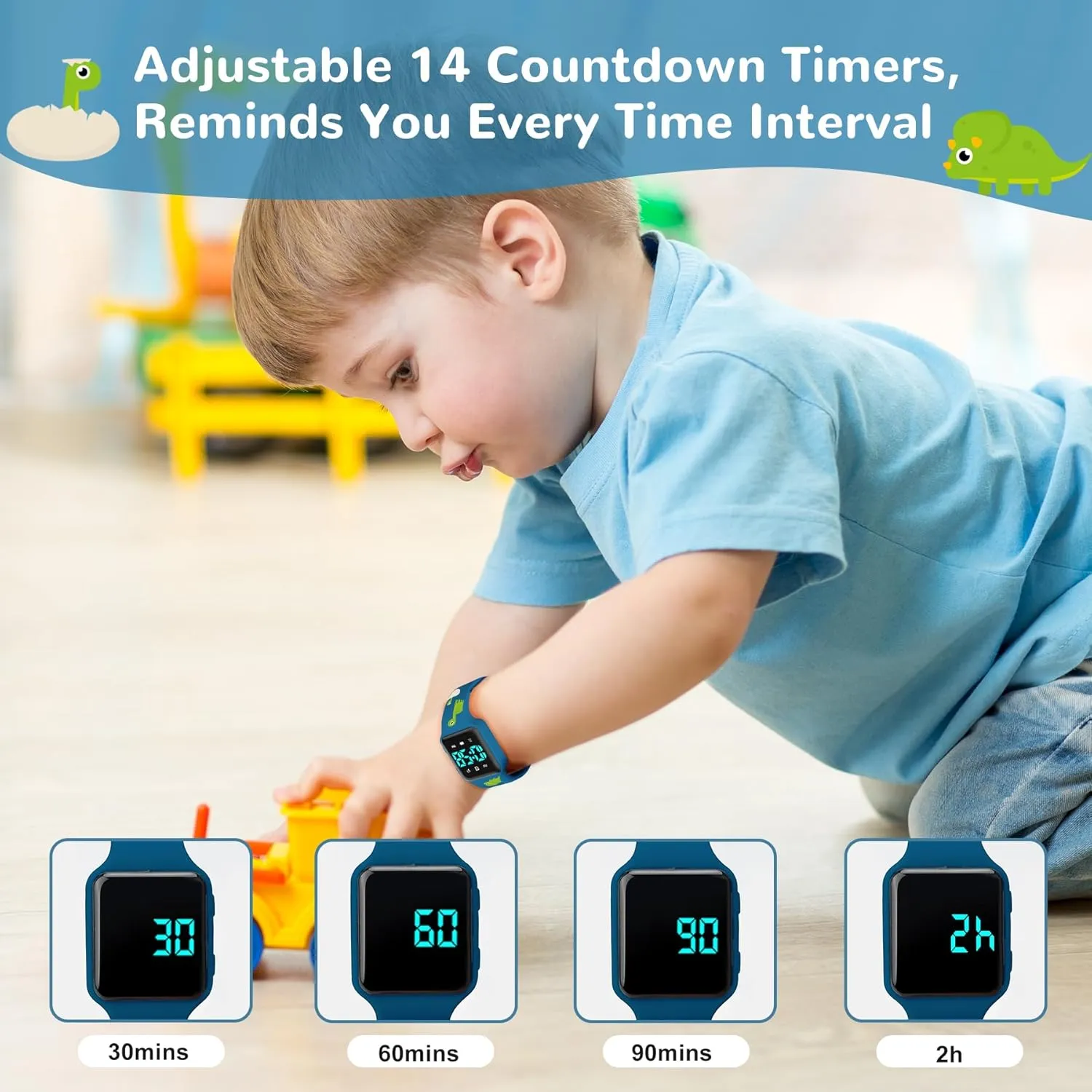 Potty Training Watch for Toddler with Countdown, Alarms, Music or Vibration Alerts - Waterproof Toddler Toilet Trainer for Boys & Girls Ages 2-9