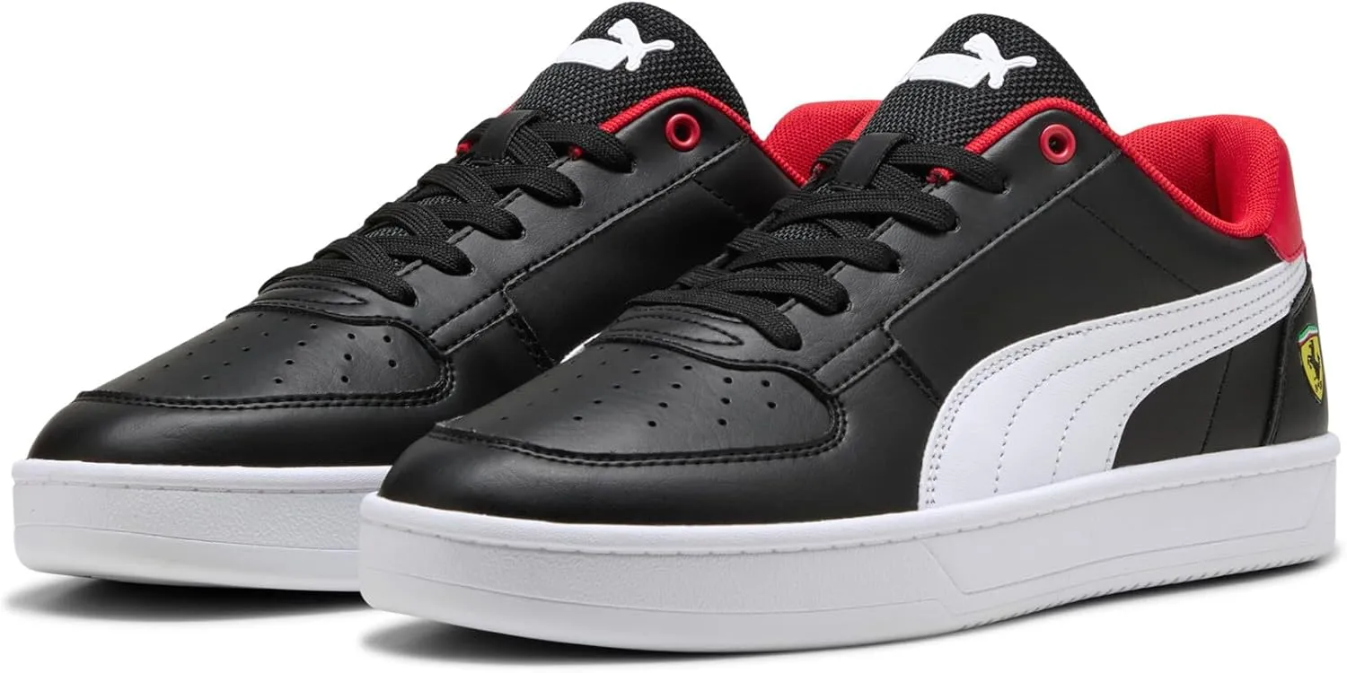 PUMA Men's Ferrari Caven 2.0 Shoes, Rosso Corsa-White, 7