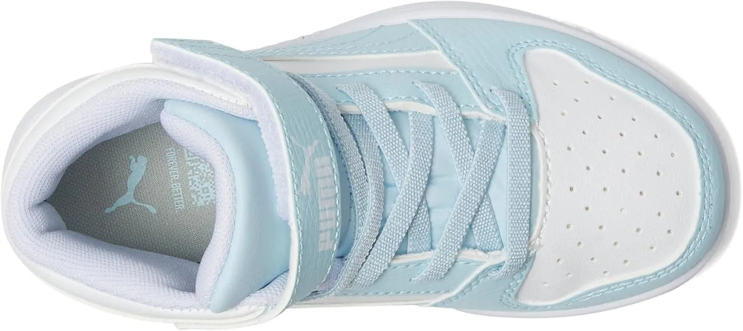 PUMA Unisex-Child Rebound Layup Mid Hook and Loop (Little Kid) Sneaker