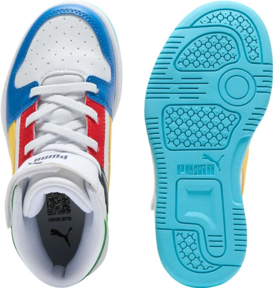 PUMA Unisex-Child Rebound Layup Mid Hook and Loop Shoes Sneaker