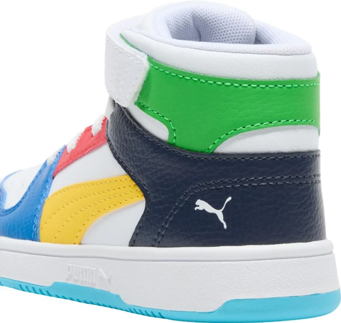 PUMA Unisex-Child Rebound Layup Mid Hook and Loop Shoes Sneaker