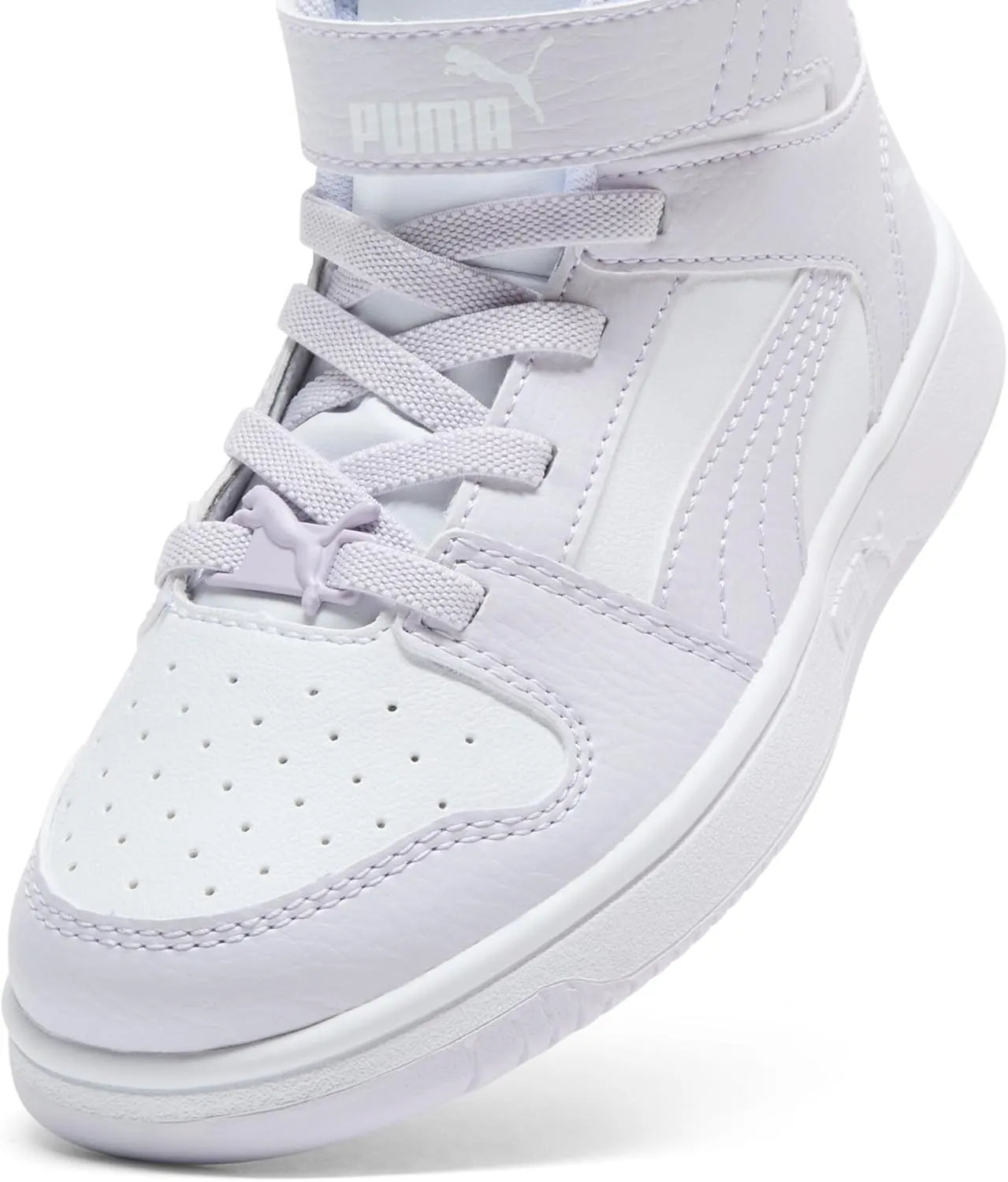 PUMA Unisex-Child Rebound Layup Mid Hook and Loop Sneaker