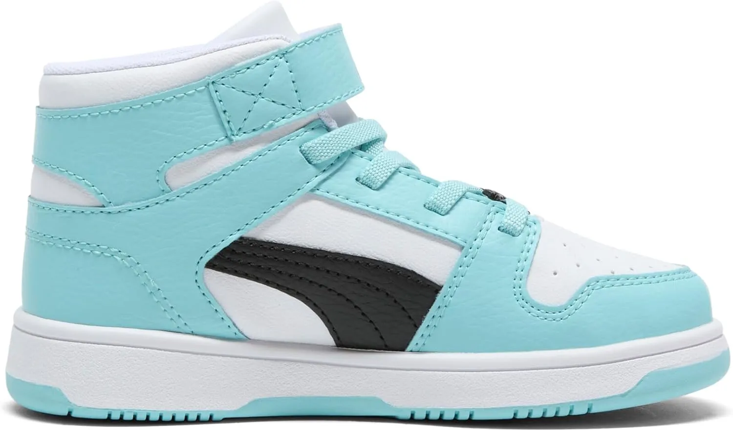 PUMA Unisex-Child Rebound Layup Mid Hook and Loop Sneaker