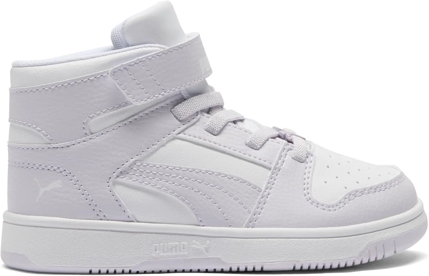 PUMA Unisex-Child Rebound Layup Mid Hook and Loop Sneaker