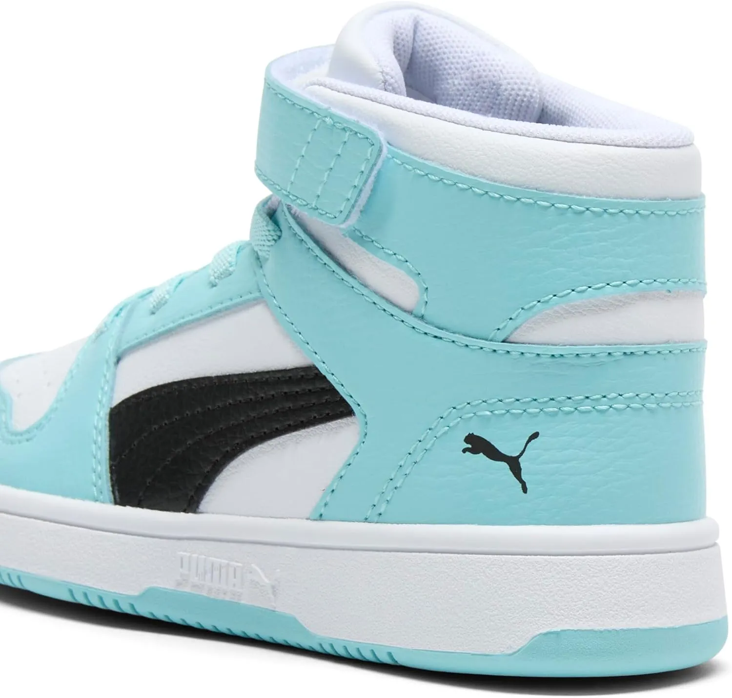 PUMA Unisex-Child Rebound Layup Mid Hook and Loop Sneaker