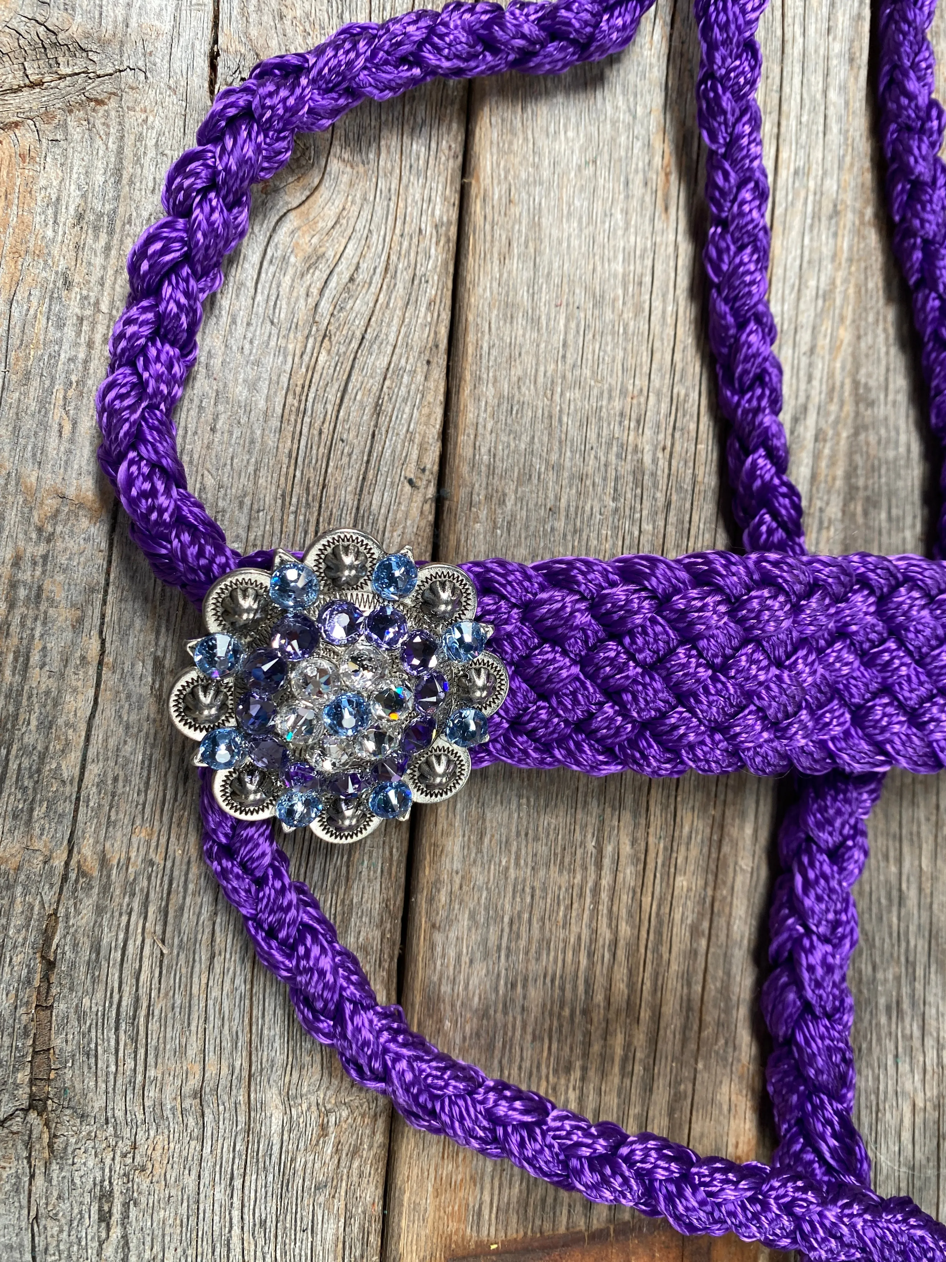 Purple Mule Tape Halter - Antique Silver #MT113